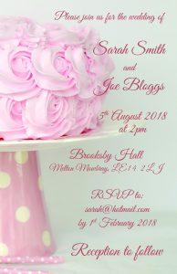 Fuzzy Flamingo Wedding Invite 3